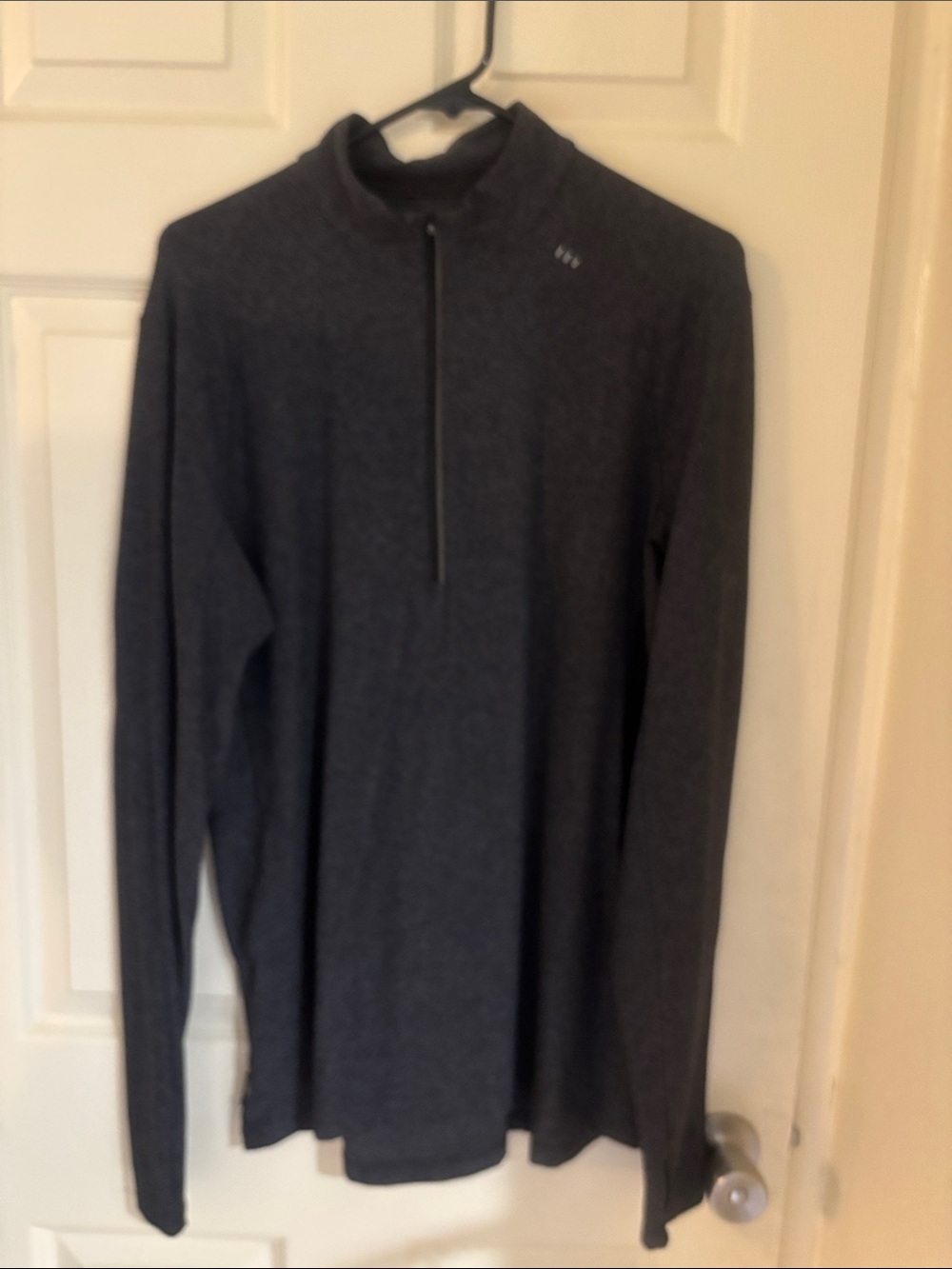 Lululemom Men's Dark Gray Quarter‑Zip Sweater